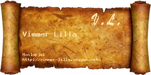 Vimmer Lilla névjegykártya